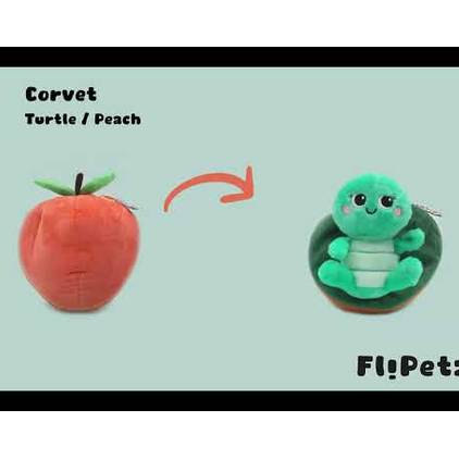 Peluche Corvet la tortue/pêche - Flipetz