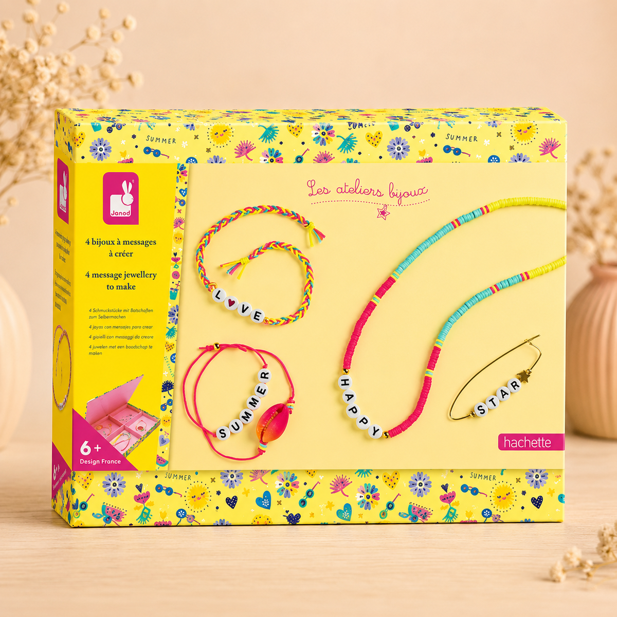 Kit créatif 4 bijoux à messages à créer