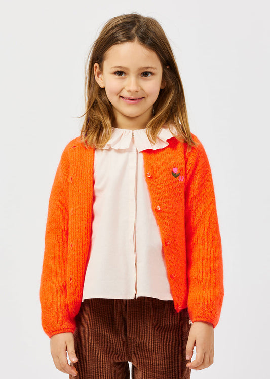 Blouse broderie Ap Coeur rose poudre