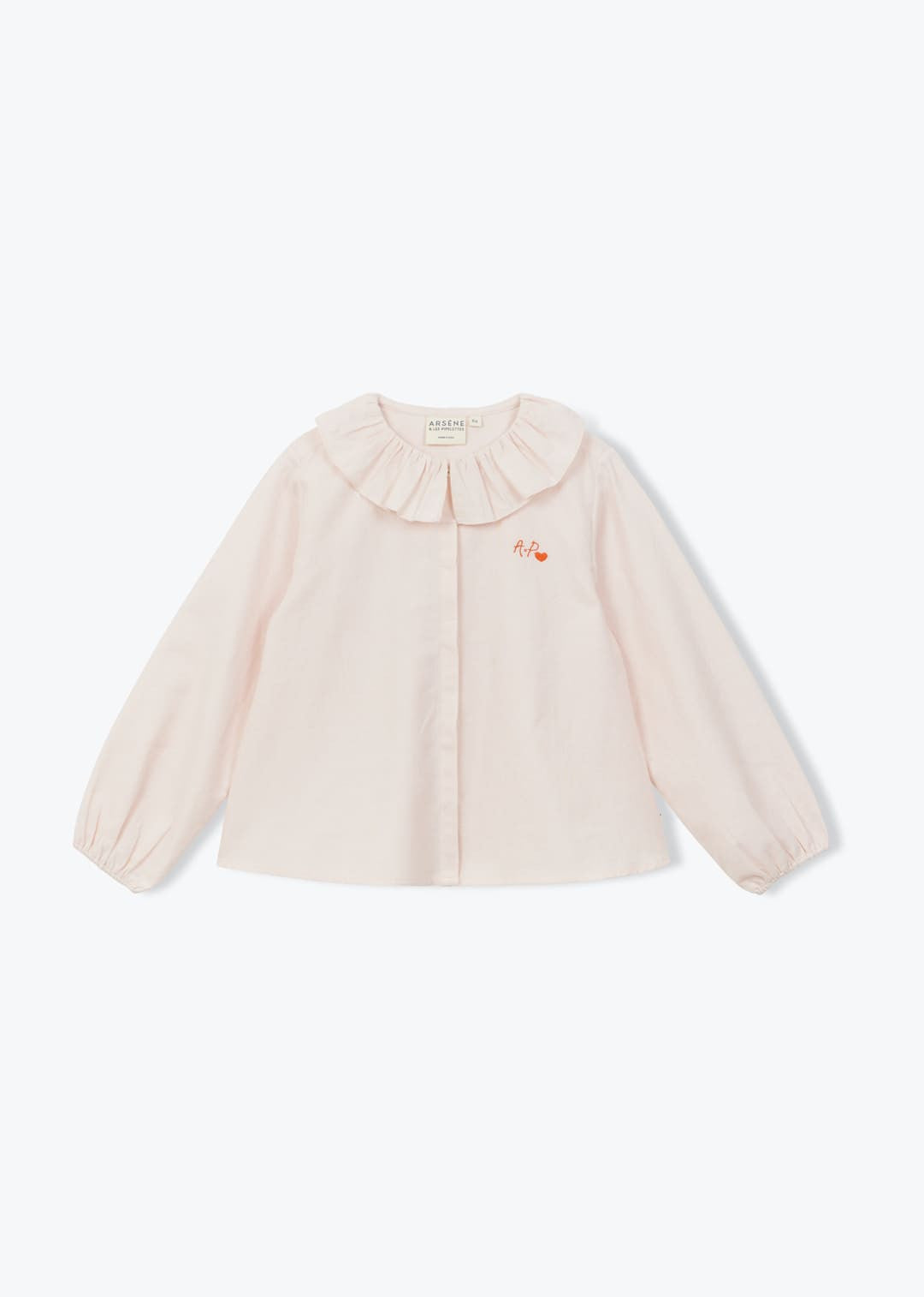 Blouse broderie Ap Coeur rose poudre