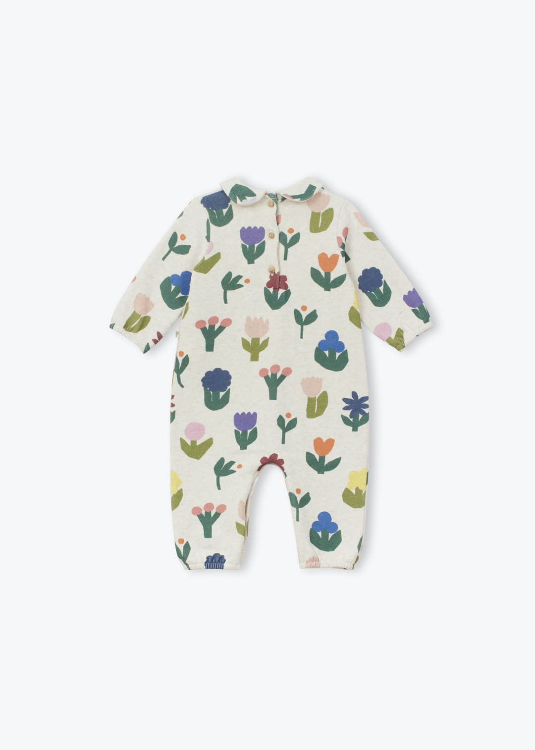 Combinaison Bébé Molleton Fleurs