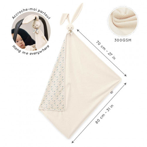 Couverture doudou lapin Crème