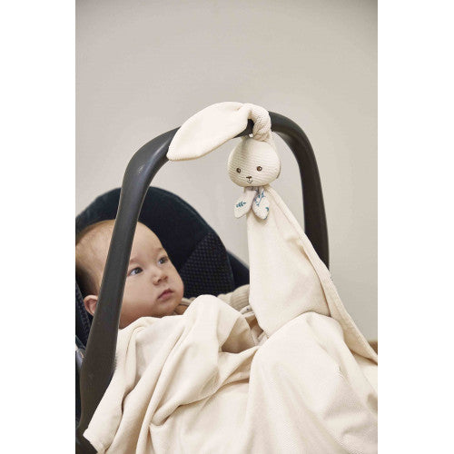 Couverture doudou lapin Crème