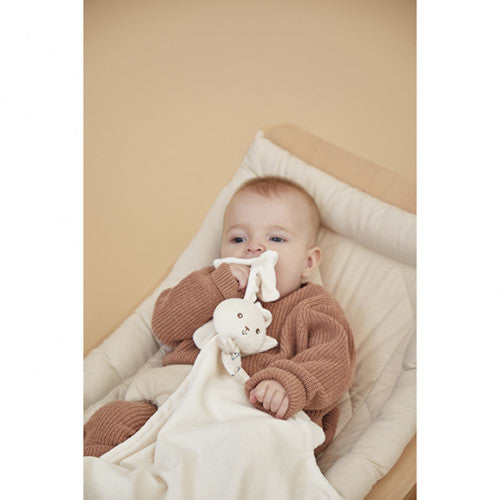 Couverture doudou lapin Crème