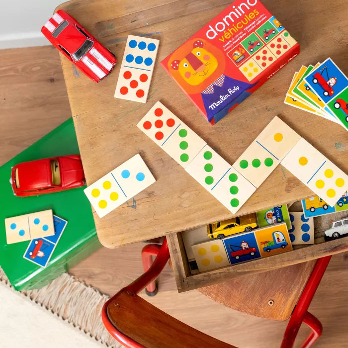 Domino véhicules en bois Les Popipop