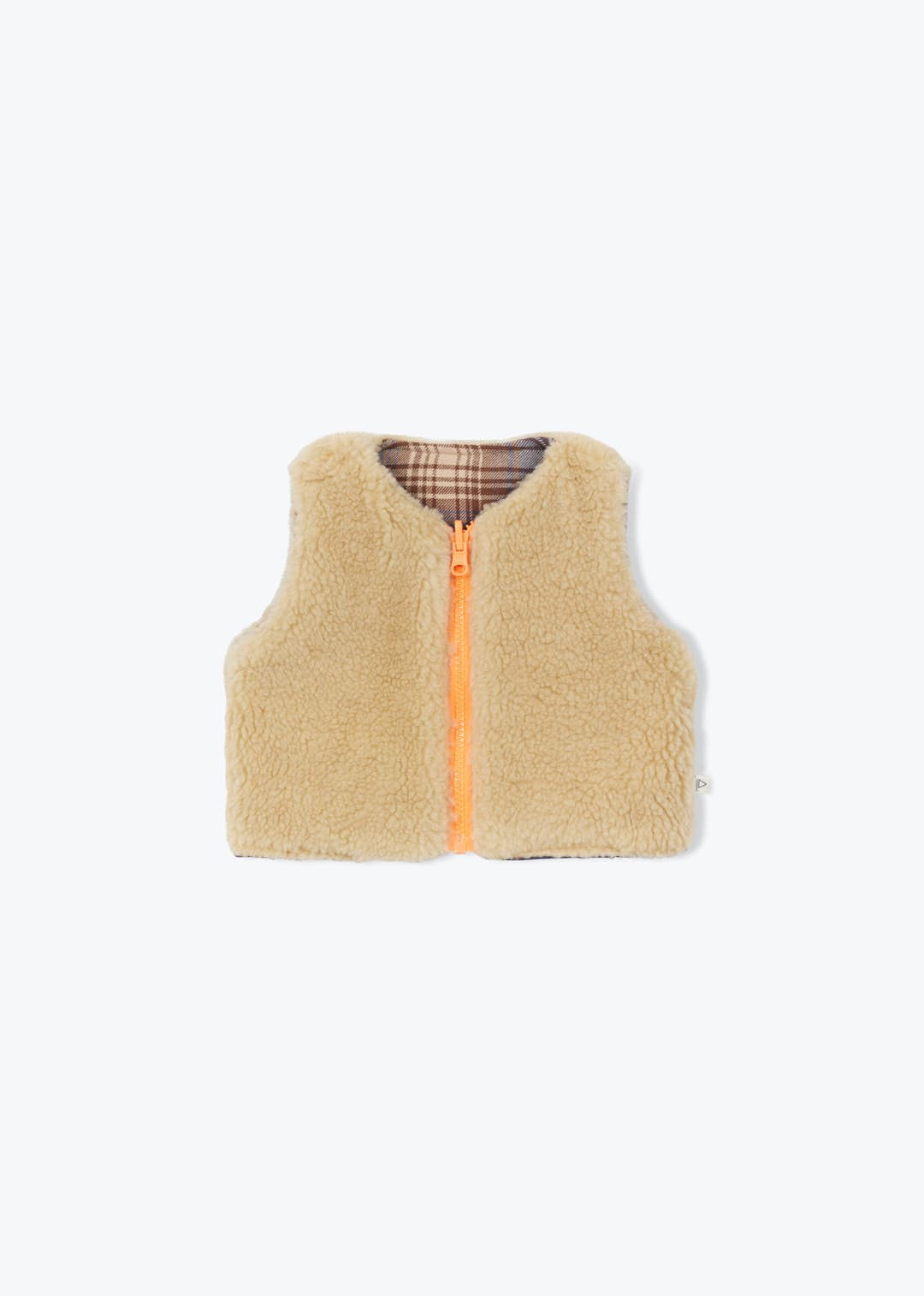Gilet bébé écossais réversible marine 6 mois