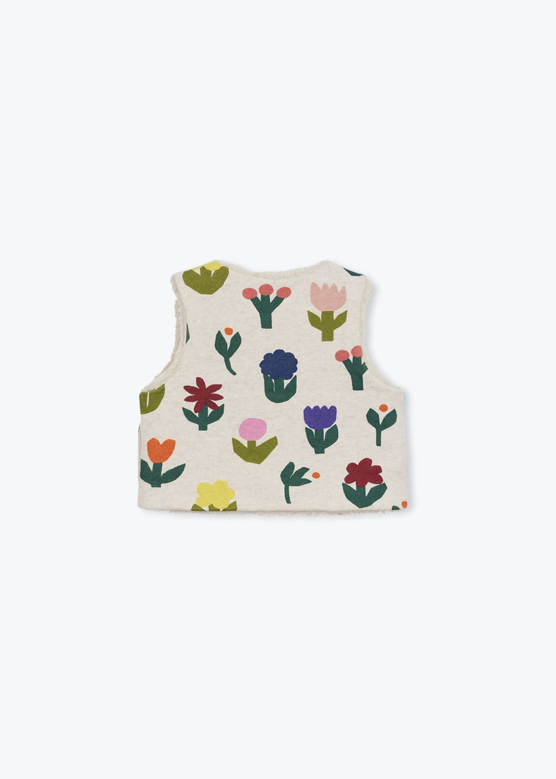 Gilet Bébé Molleton Fleurs réversible