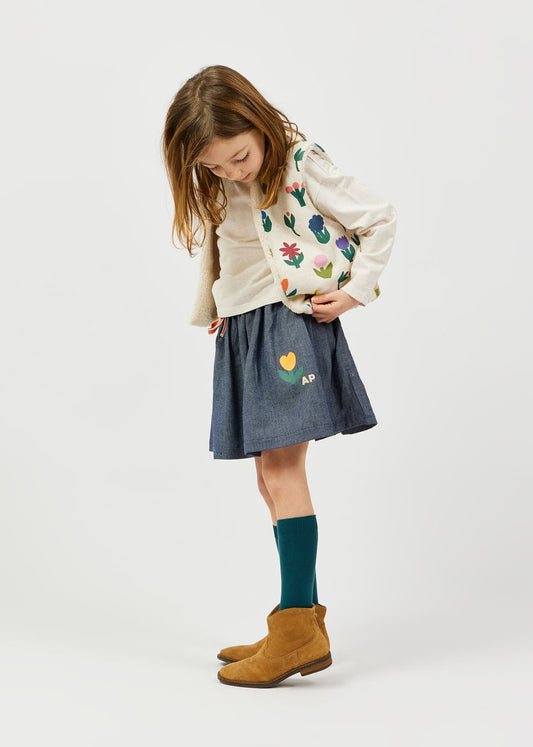 Gilet Molleton Fleurs Sherpa