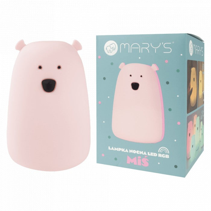 Veilleuse LED – Ours MARY’S grand modèle – 160 mm – Rose