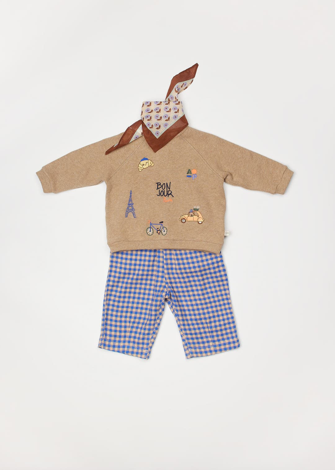 Pantalon Bébé Vichy cobalt