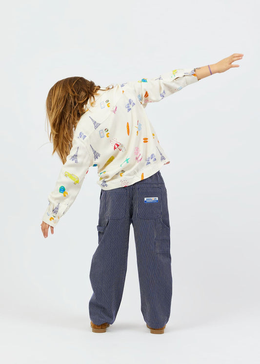 Pantalon Rayures marine