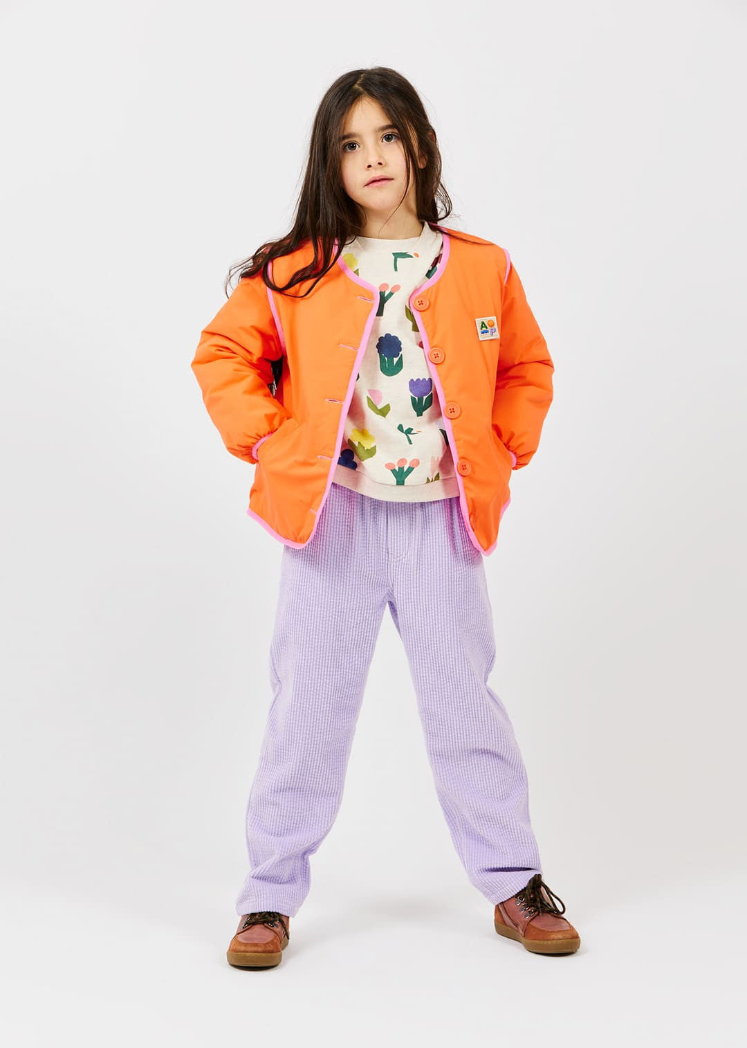 Pantalon Velours côtelé lilas