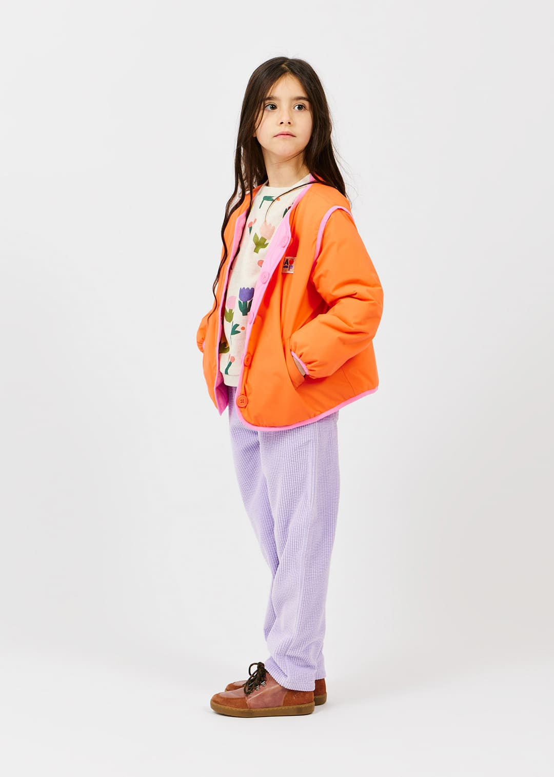 Pantalon Velours côtelé lilas