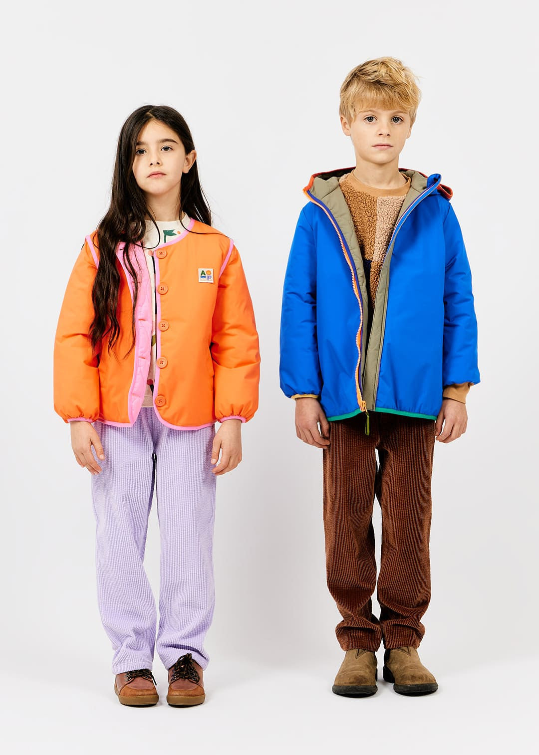 Parka réversible à capuche vert kaki
