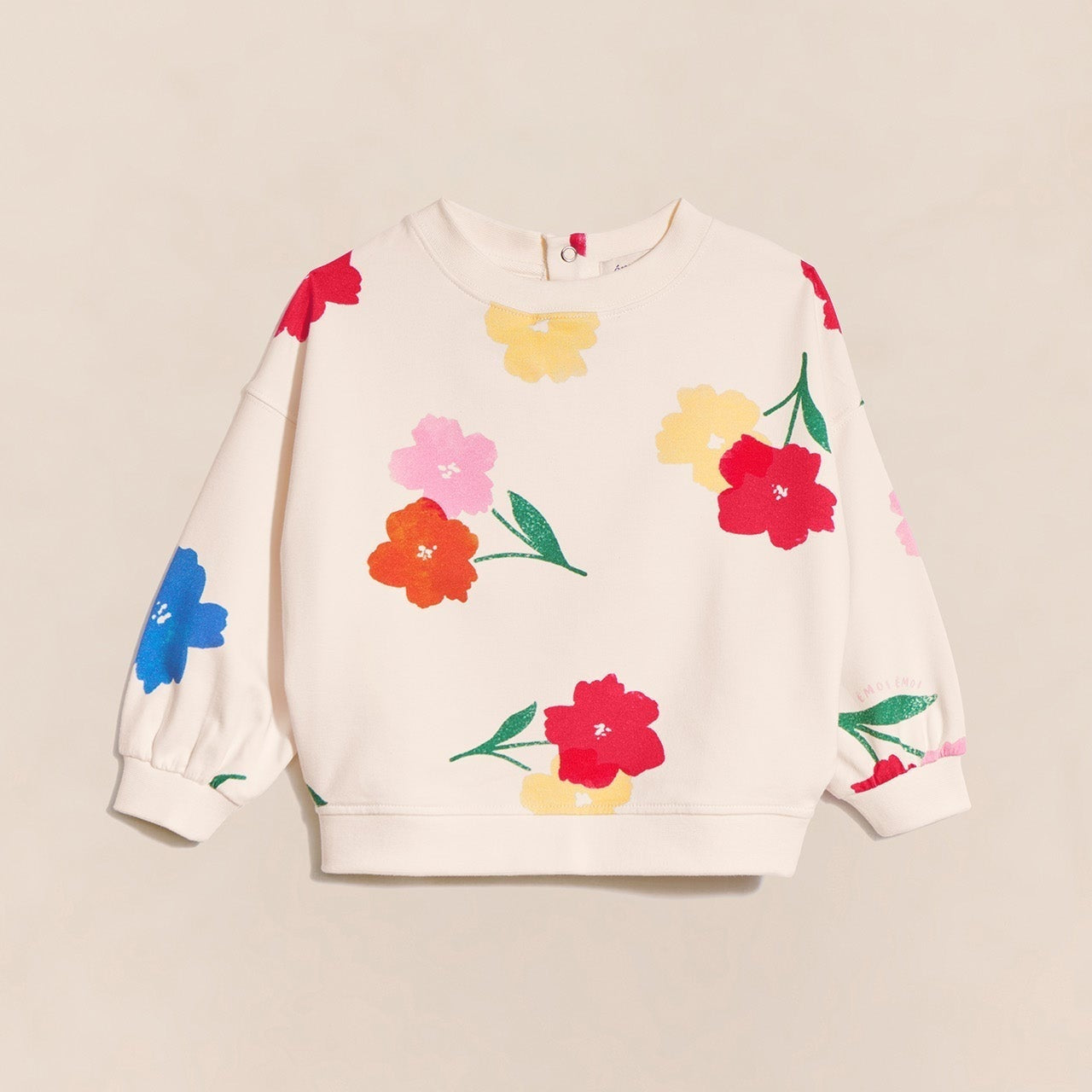 Le sweat Sam en coton bio - Anémones bouquet