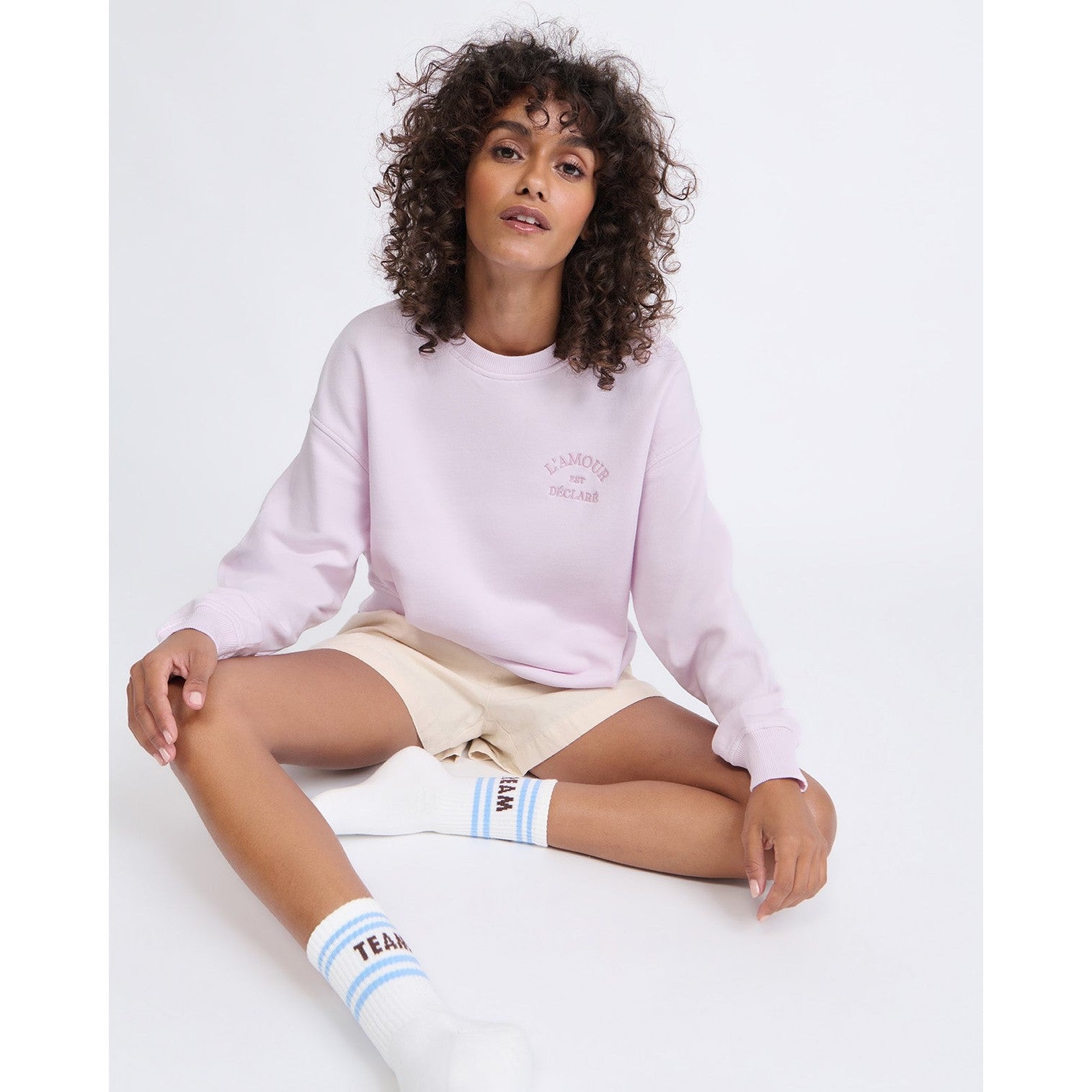 Les chaussettes Dream team - crème et bleu - 36/40