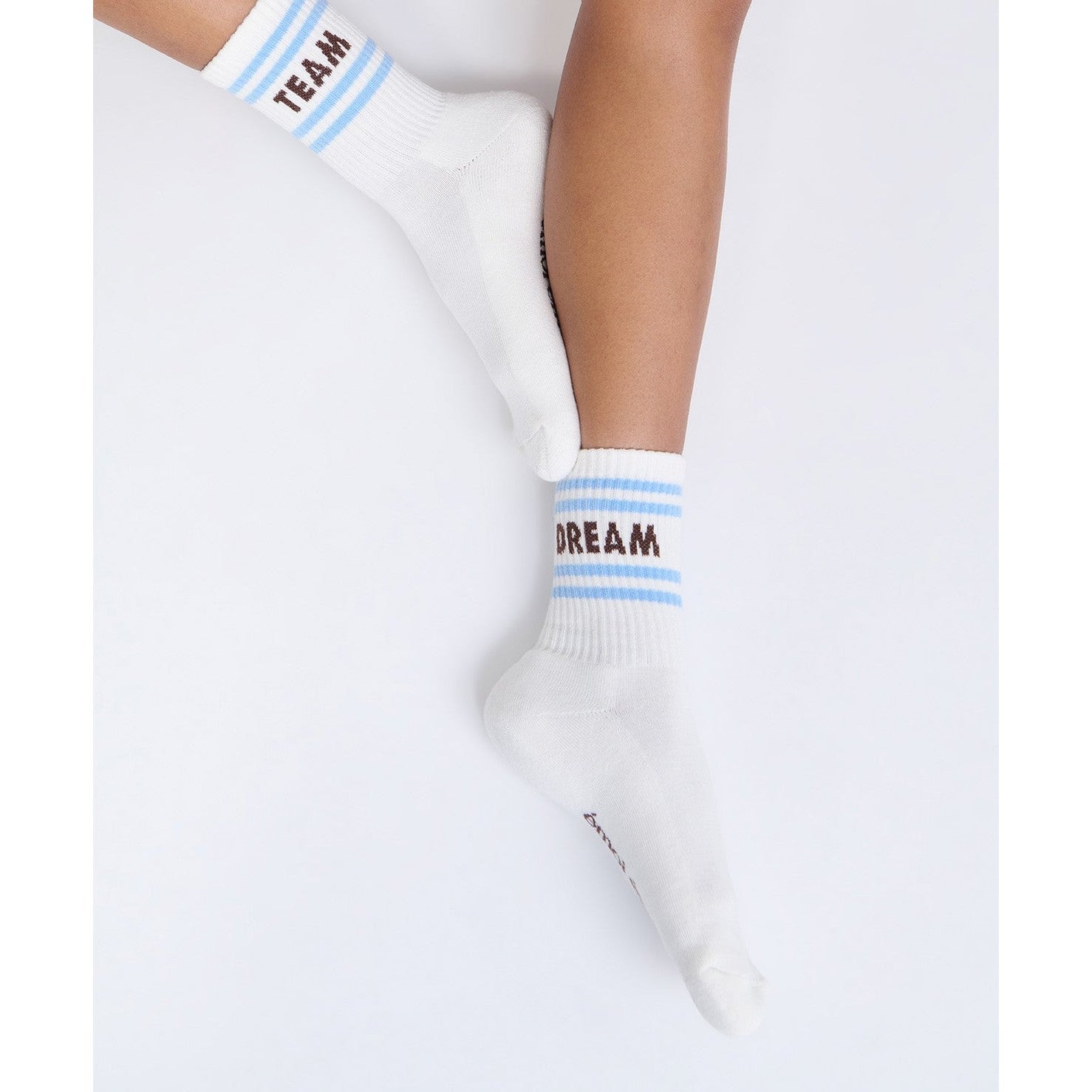 Les chaussettes Dream team - crème et bleu - 36/40