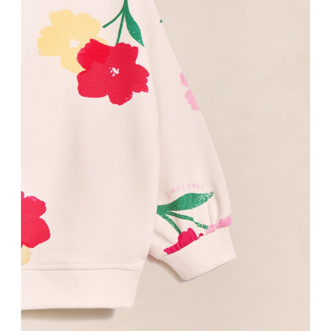 Le sweat Sam en coton bio - Anémones bouquet