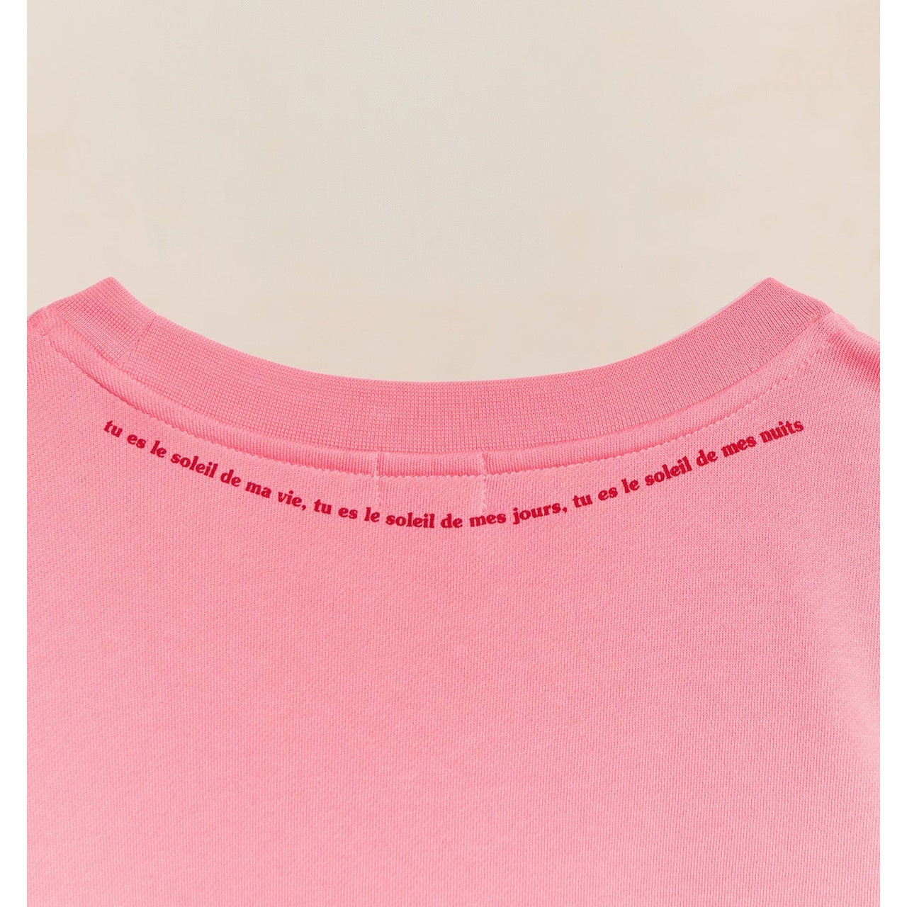 Le sweat Coeur solaire femme avec coudières en coton bio - rose