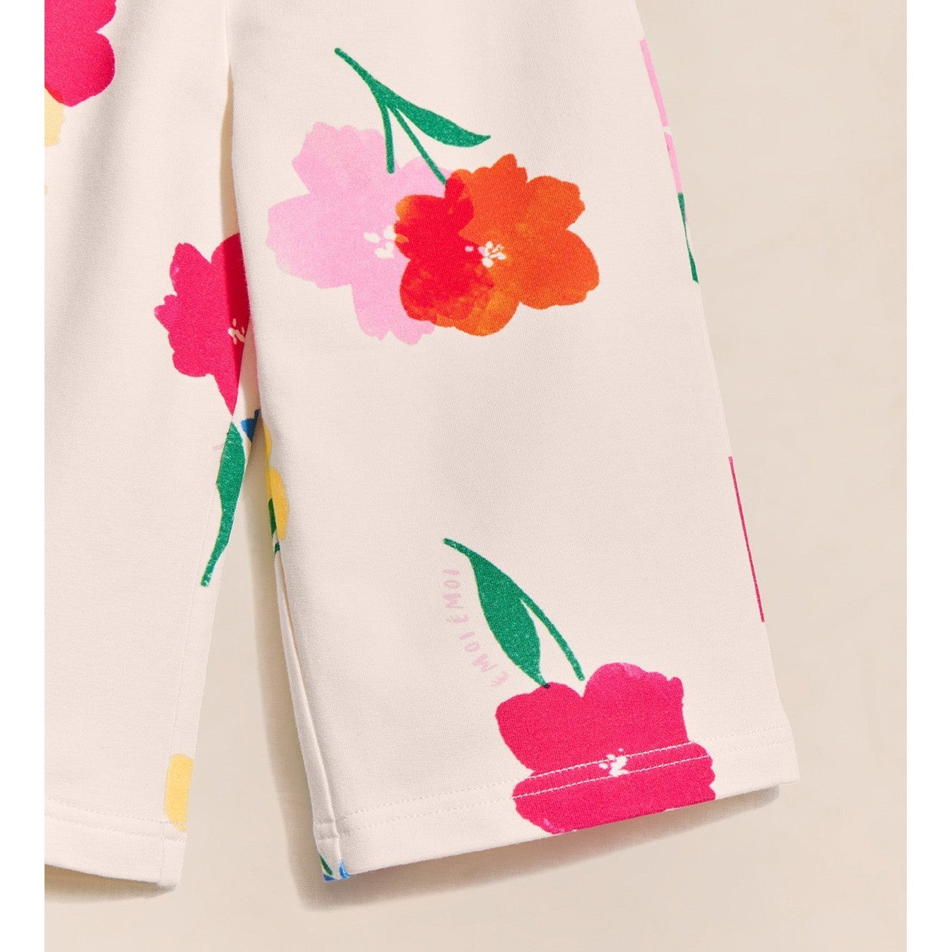 Le pantalon Palou en coton bio - Anémones bouquet