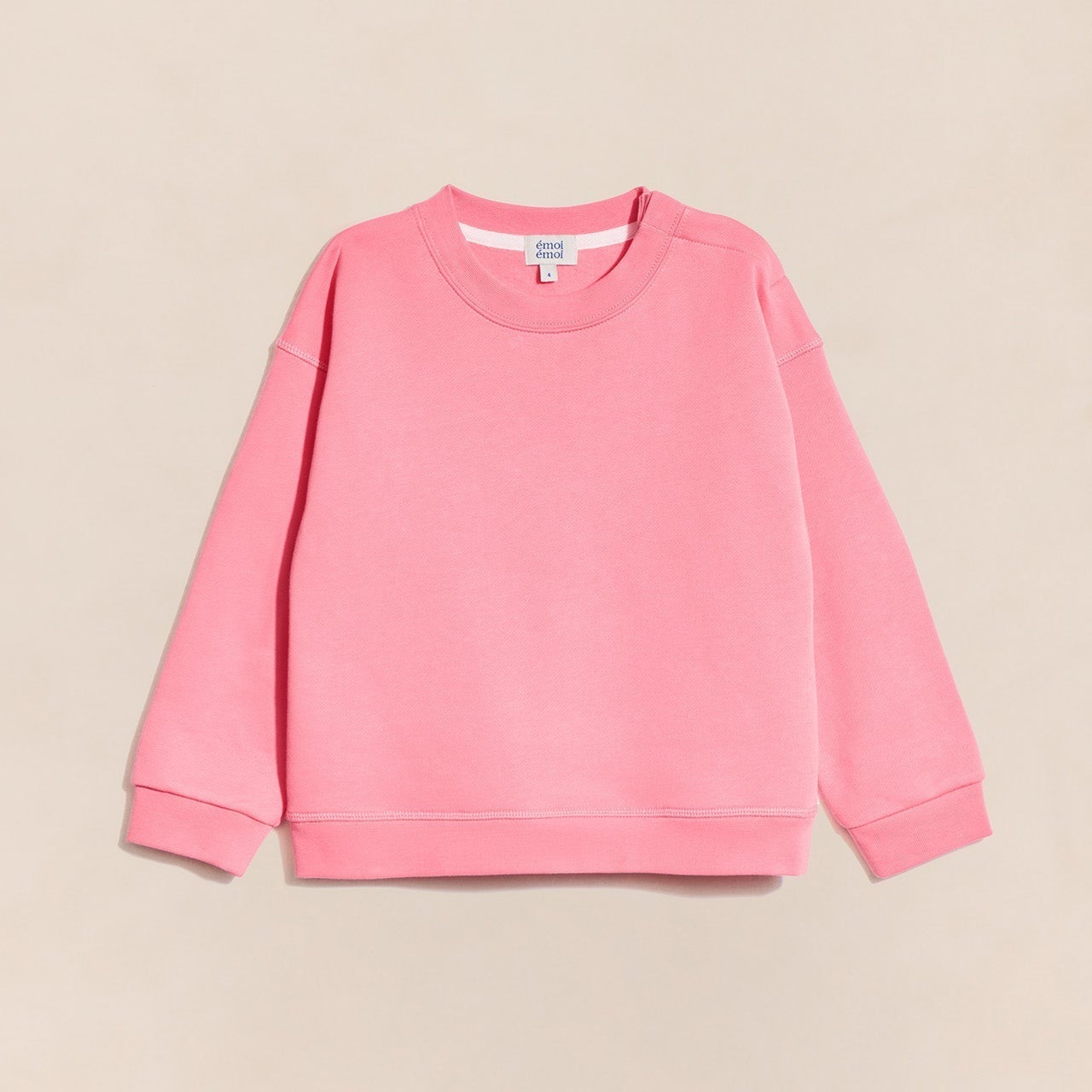 Le sweat Coeur solaire enfant avec coudières en coton bio - rose
