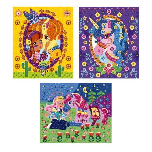 Set Créatif Mosaïques en Mousse Poneys et Licornes