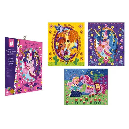 Set Créatif Mosaïques en Mousse Poneys et Licornes