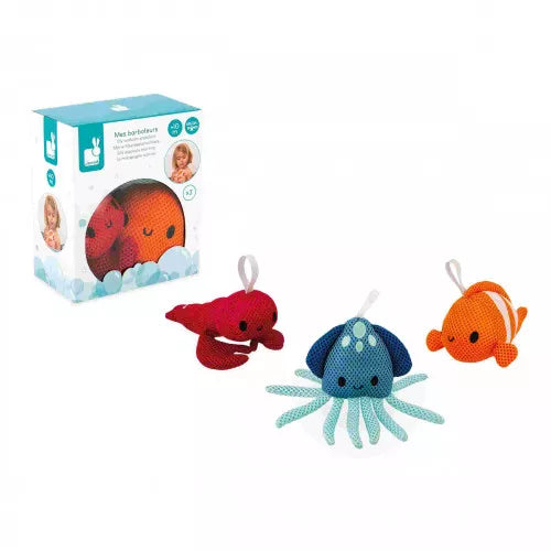 Set de 3 Eponges de Bain Animaux Marins