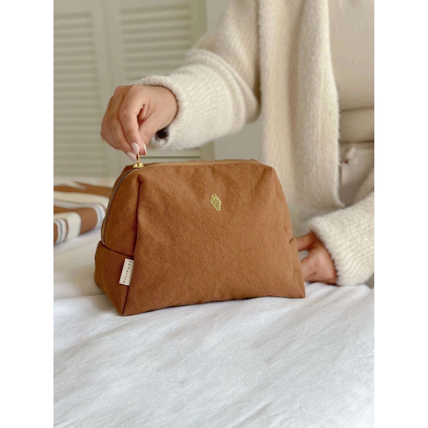 Trousse de toilette - JADE Camel